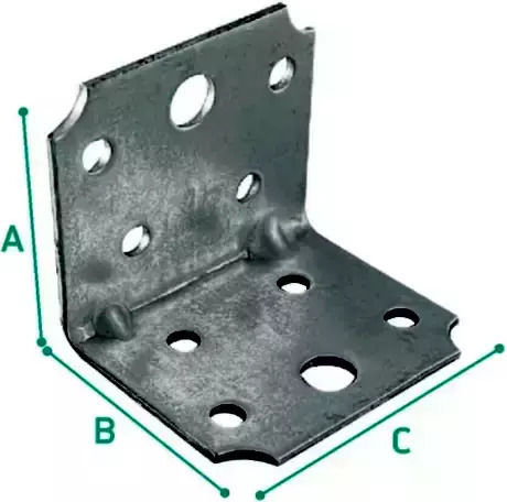 Vasmetal Metallic Corner Shelf Black 40x40mm 06.05.23.08