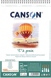 Μπλοκ Canson Σπιραλ Σχεδίου Ca Grain A4+ 180gr 30φ