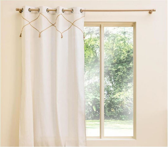 Atmosphera Curtain with Grommets Lacia Beige 140x240cm