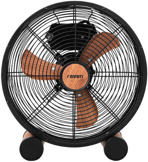 Raven Box Fan 30W Διαμέτρου 33.5cm με Τηλεχειριστήριο Μαύρο