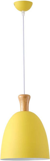 Eurolamp Simplo Висящо Таванно Осветително Тяло Жълто с Цокъл E27 23x23x137см