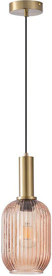 Eurolamp Топаз Висящо Тавани Осветително Тяло Кехлибарен с Цокъл E27 13x20x120см