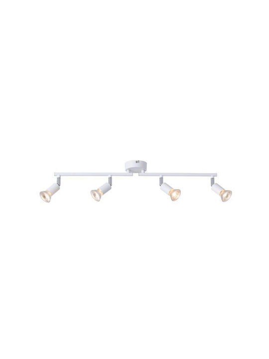 Eurolamp Vorras Spot with 4 Lights and with Socket GU10 in White Color
