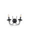 Eurolamp Vintage Φωτιστικό Τοίχου με Ντουί E14 Διάφανο 32x30x19εκ.