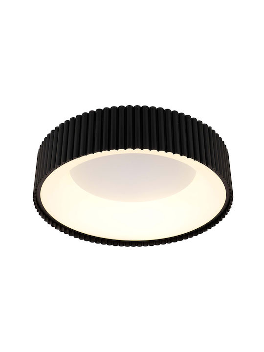 Eurolamp Πλαφονιέρα Οροφής Μαύρη με Ενσωματωμένο LED