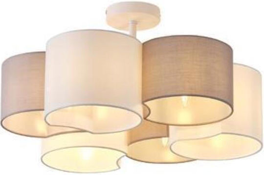 Eurolamp Deckenleuchte 58cm Weiß mit E14 Fassung