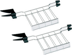 Set of 2 Sandwich Supports for Toaster Casa Bugatti 13-volo025a/2 Stainless Steel