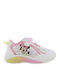 Minnie Mouse Παιδικά Sneakers Ανατομικά με Σκρατς & Φωτάκια Λευκά
