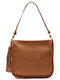 Leder Damentasche Schultertasche Tabac Braun
