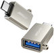 Joyroom S-H151 Μετατροπέας USB-C male σε USB-A male Ασημί 1τμχ