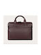 Leather Men's Briefcase Burgundy