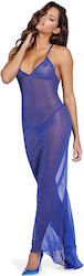 Baby Doll Sexy Lurex + Tanga Albastru