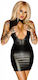 Noir Dramatic Mini Dress