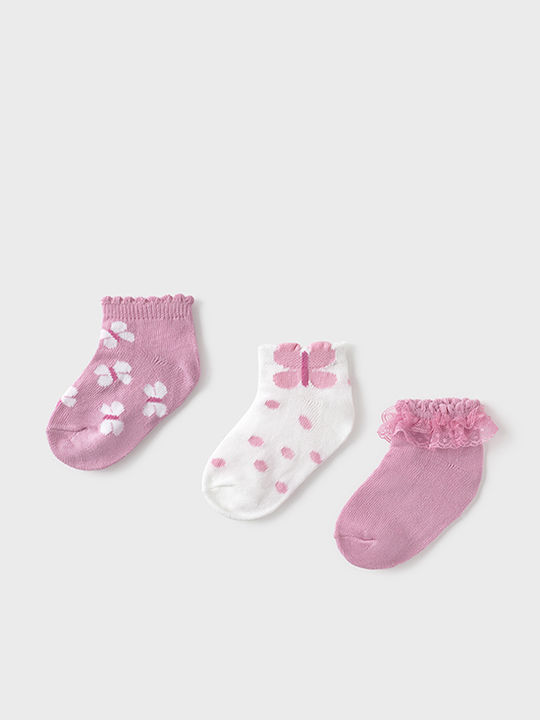 Mayoral Kids' Socks Purple 3 Pairs