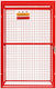 Roter Gasflaschen klappbarer Maschendrahtkäfig – 181cm x 116cm x 57cm
