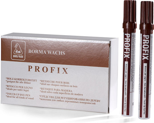 Borma Wachs 080053 Holz Profix Transparenz Reparaturmarker Nr. 53 Mittel Walnuss