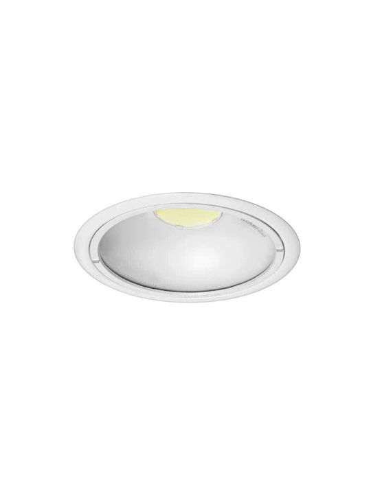 KT Lighting Χωνευτό Σποτ με Ενσωματωμένο LED και Θερμό Λευκό Φως Λευκό 1τμχ