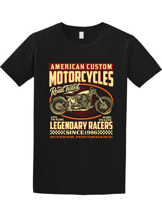 Gildan Custom T-shirt Schwarz Motorräder