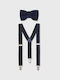 Mayoral Kids' Set Bow Tie with Suspenders Blue