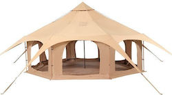 Cort De Camping Tip Teepee Bej Capacitate Maximă De 8 Persoane Cort De Camping Tip Teepee Bej Capacitate Maximă De 8 Persoane