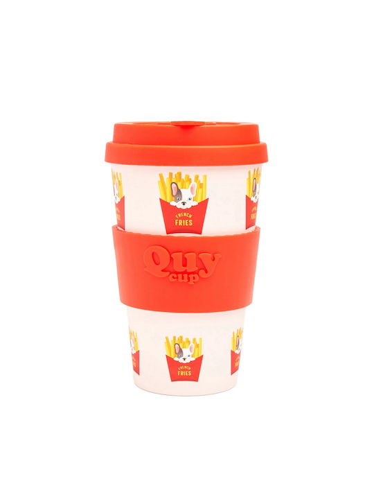 QuyCup Κούπα Πλαστική με Καπάκι 400ml