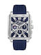 Beverly Hills Polo Club Men's Watch Battery with Blue Rubber Strap
