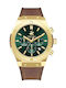 Beverly Hills Polo Club Men's Watch Battery with Brown Rubber Strap