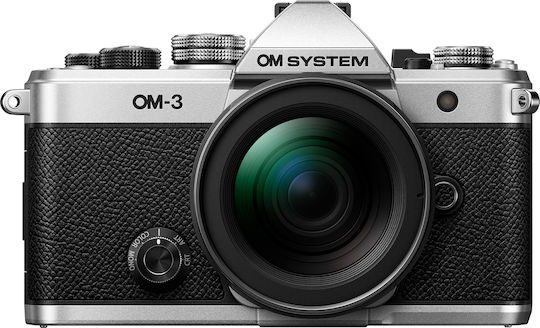Olympus OM-System OM-3 Mirrorless Φωτογραφική Μηχανή Kit (ED 12-45mm f/4 PRO) Ασημί
