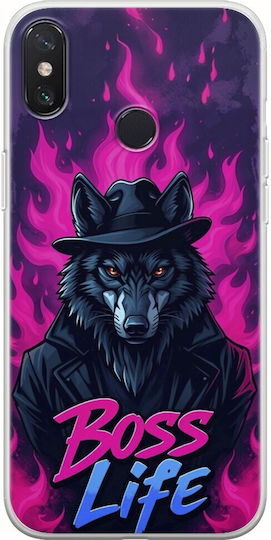 Boss Life Wolf Xiaomi Redmi Note 5 Гъвкав TPU Прозрачен Силикон
