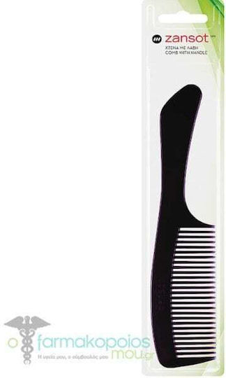 Zan Sot Comb With Handle 14152 Pieptene de păr Neagră