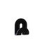 Inofix Single Wall-Mounted Bathroom Hook ​8x6.4cm Black