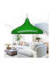 Megapap Lela Pendant Light Green with Socket E27 31x31x100cm