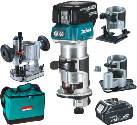 Makita Plunge Router 18V 2x3Ah Cu Setare Viteză