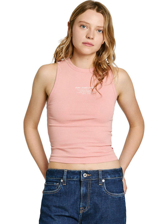 Pepe Jeans Viv Rib Top Γυναικεία Μπλούζα Βαμβακ...