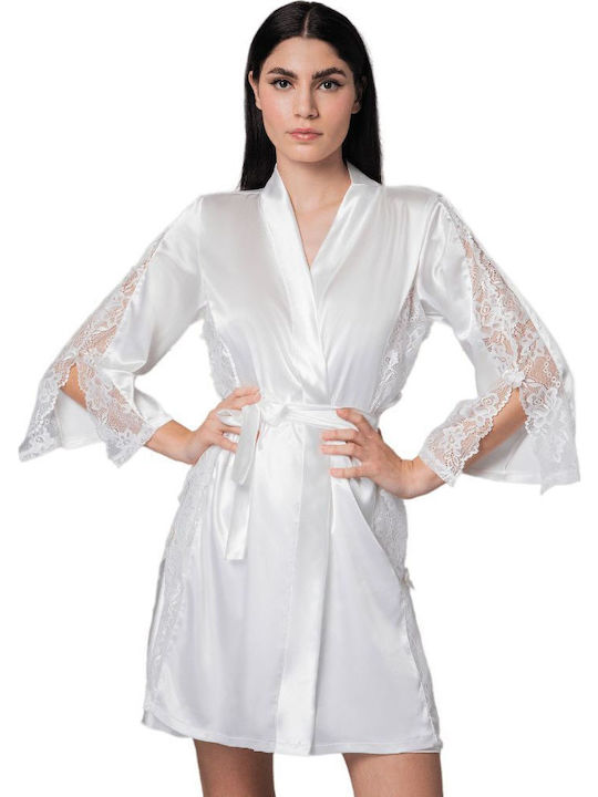Milena by Paris Winter Damen Satin,σατεν Robe Ivory Coast