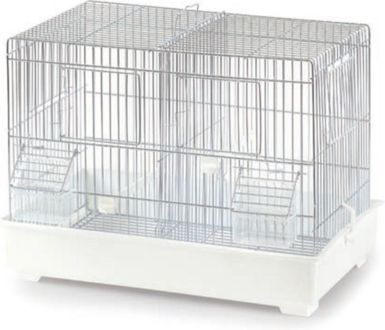 Domus Molinari Vogelkäfig Zuchtbrett 44x26x33cm. Weiß