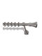 Enis by Domus Metallic Curtain Pole Lesvos Double with Rail Φ25mm 160cm Metallic