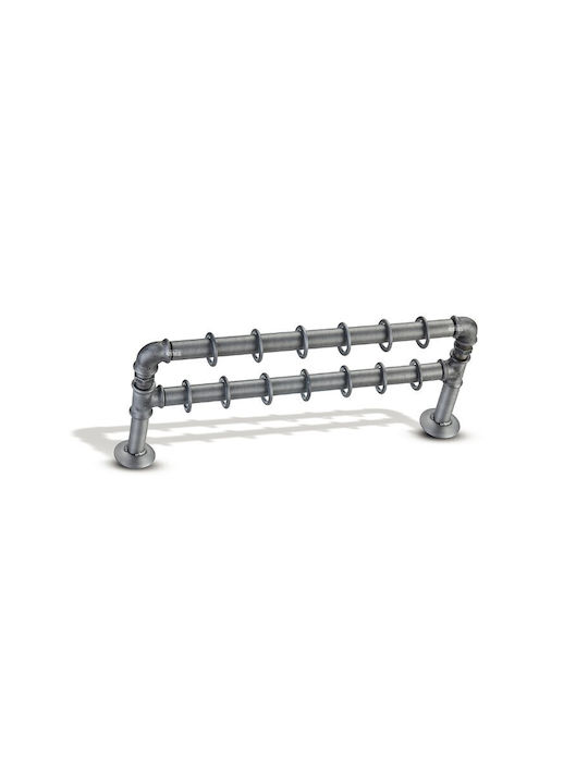 Enis by Domus Metallisch Vorhangstange Taf Doppel mit Stange Φ25mm 220cm Industrial
