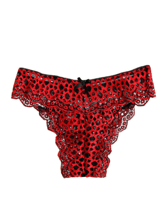 Damen Brasilien mit Spitze Red