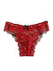 Damen Brasilien mit Spitze Red
