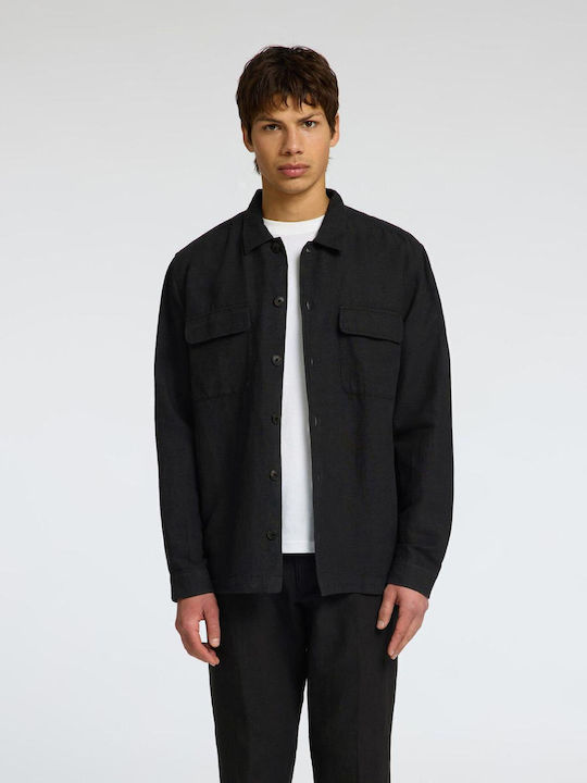 Selected Μακρυμάνικo Overshirt Μαύρο