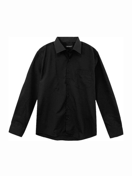 Ustyle Langärmlig Baumwolle Hemd Black