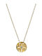 Roloi Kaliamanis Halskette Konstantin Talisman aus Gold 14K mit Zirkon Hellblau