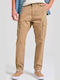 Trousers Cargo Elastic in Tapered Line Beige