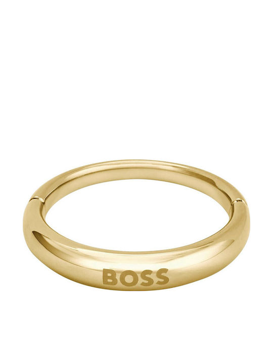 Boss Damenstahlring Vergoldet