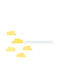 Kids Shelf Cloud Shapes Wall Mount Yellow 50x6cm