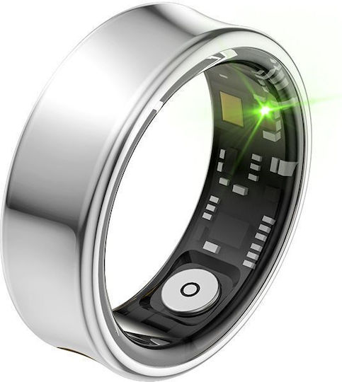 XO RS01 Smart Ring 16.1mm με Παλμογράφο Ασημί