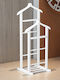 Megapap BETA II Floor Garment Rack made of Wood White 48x35x120cm