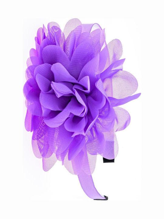Kinder Haarband mit Blume Lila 1Stück