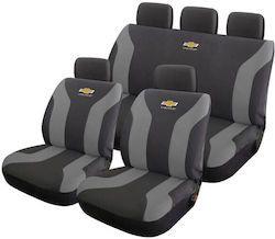 Takeposition Seat Covers Set 9 Pieces Polyester Grey / Black Takeposition Seat Covers Set 9 Pieces Polyester Grey / Black